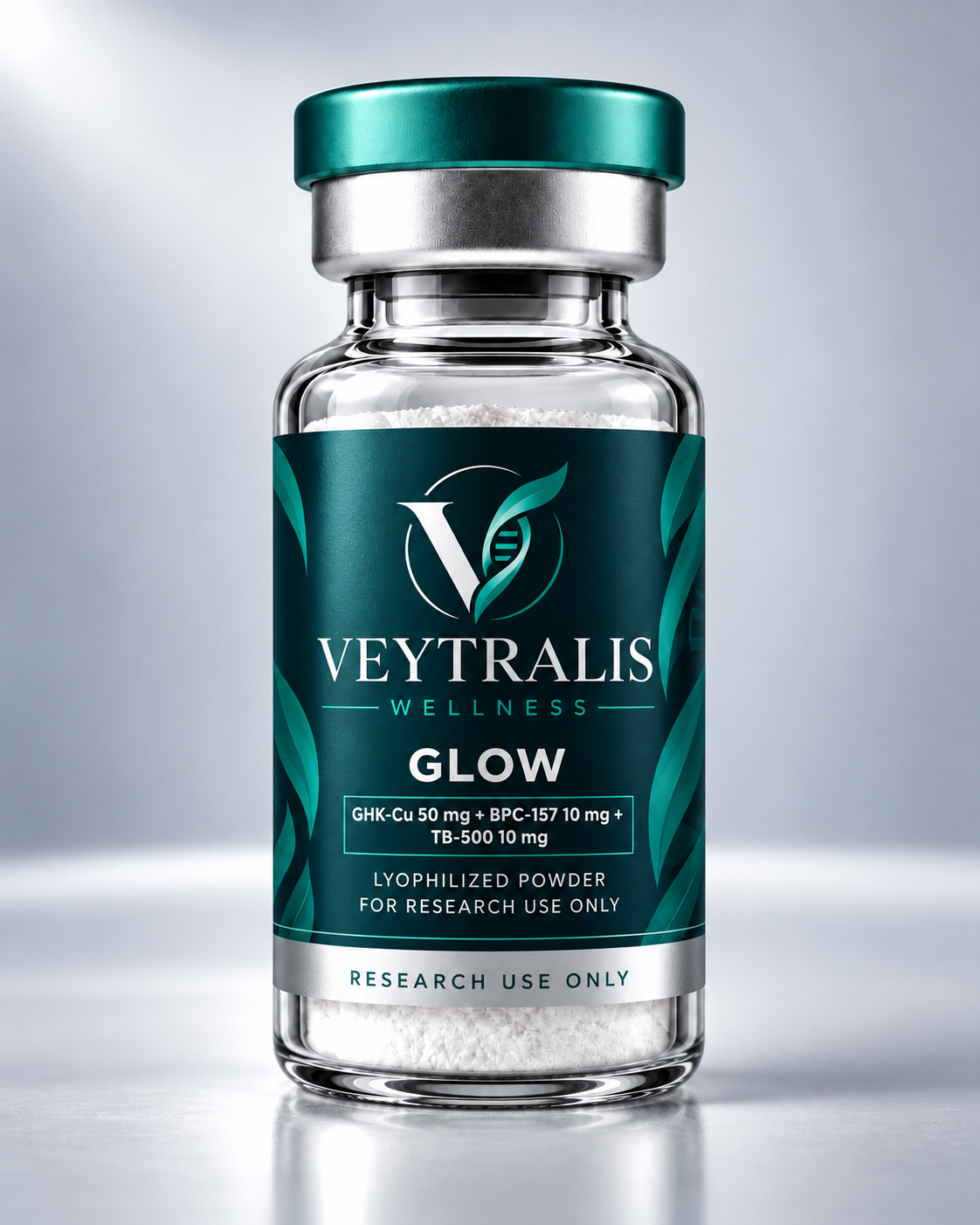 GLOW certificate of analysis reference vial