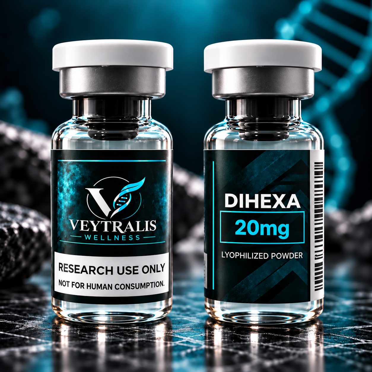 Dihexa research vial, 20mg