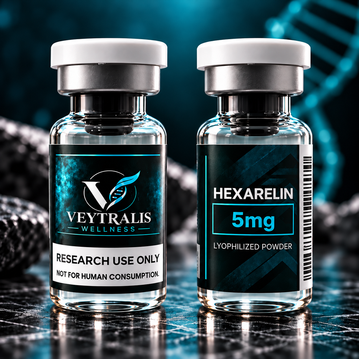 Hexarelin research vial, 5mg