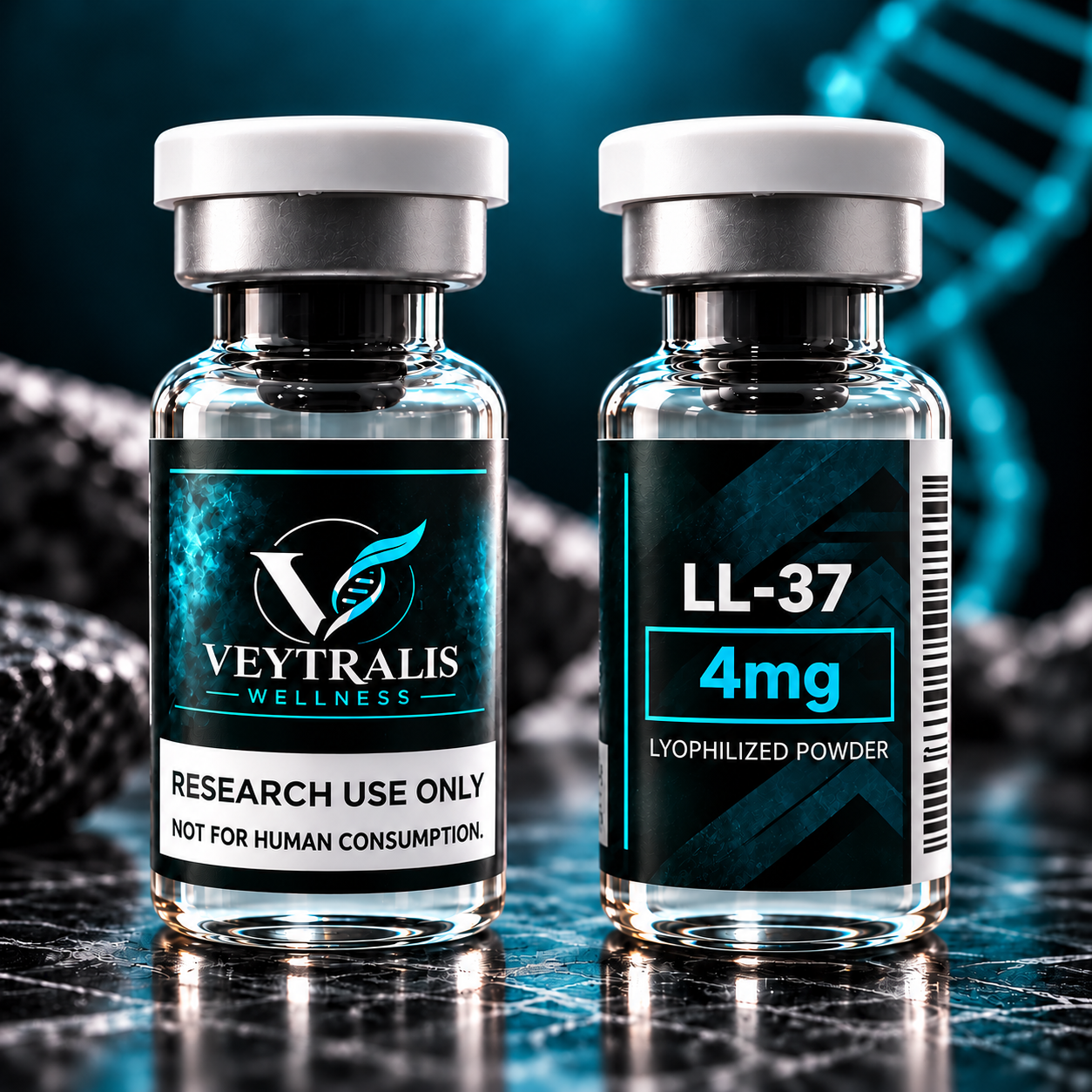 LL-37 research vial, 4mg